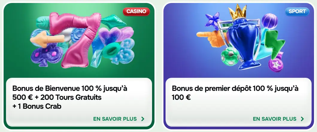 Casinolo FR bonus de bienvenue